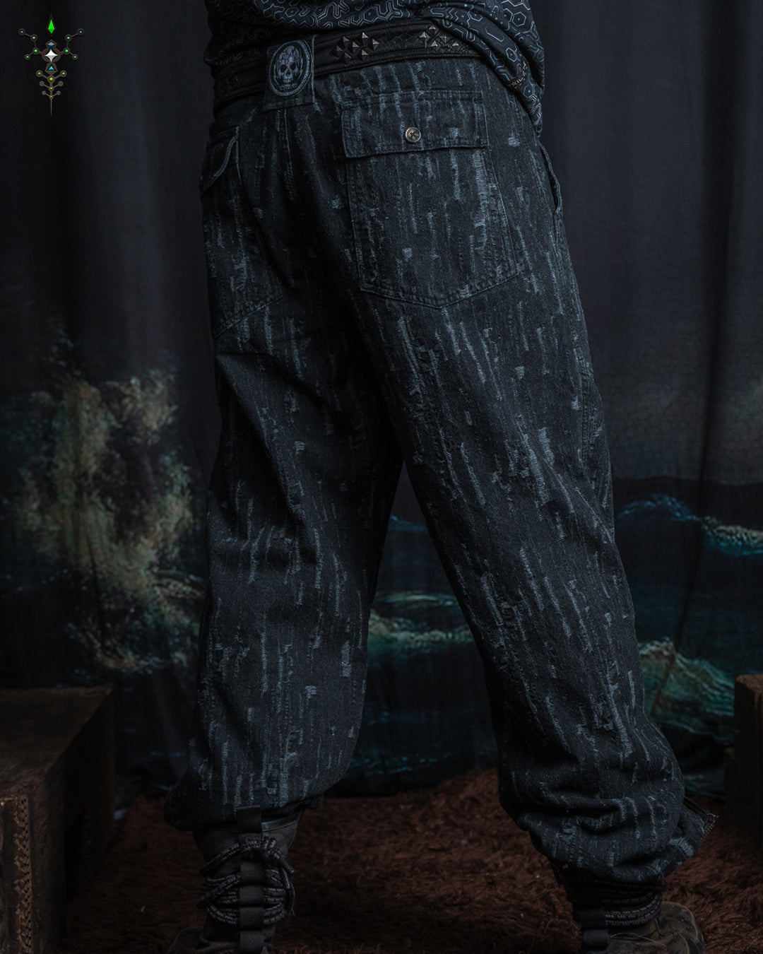 Pants Men / Loose Fit Denim / Stonewashed - BLAKPUNK Distressed